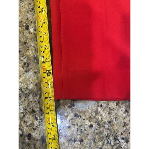 J. CREW Pants Women Sz 6 Bright Red High Rise Straight Leg Trouser Office Career - Picture 8 of 16